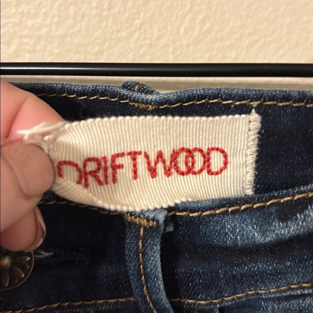 Driftwood Colette Embroidered Floral Straight Leg Jean - Picture 2 of 7